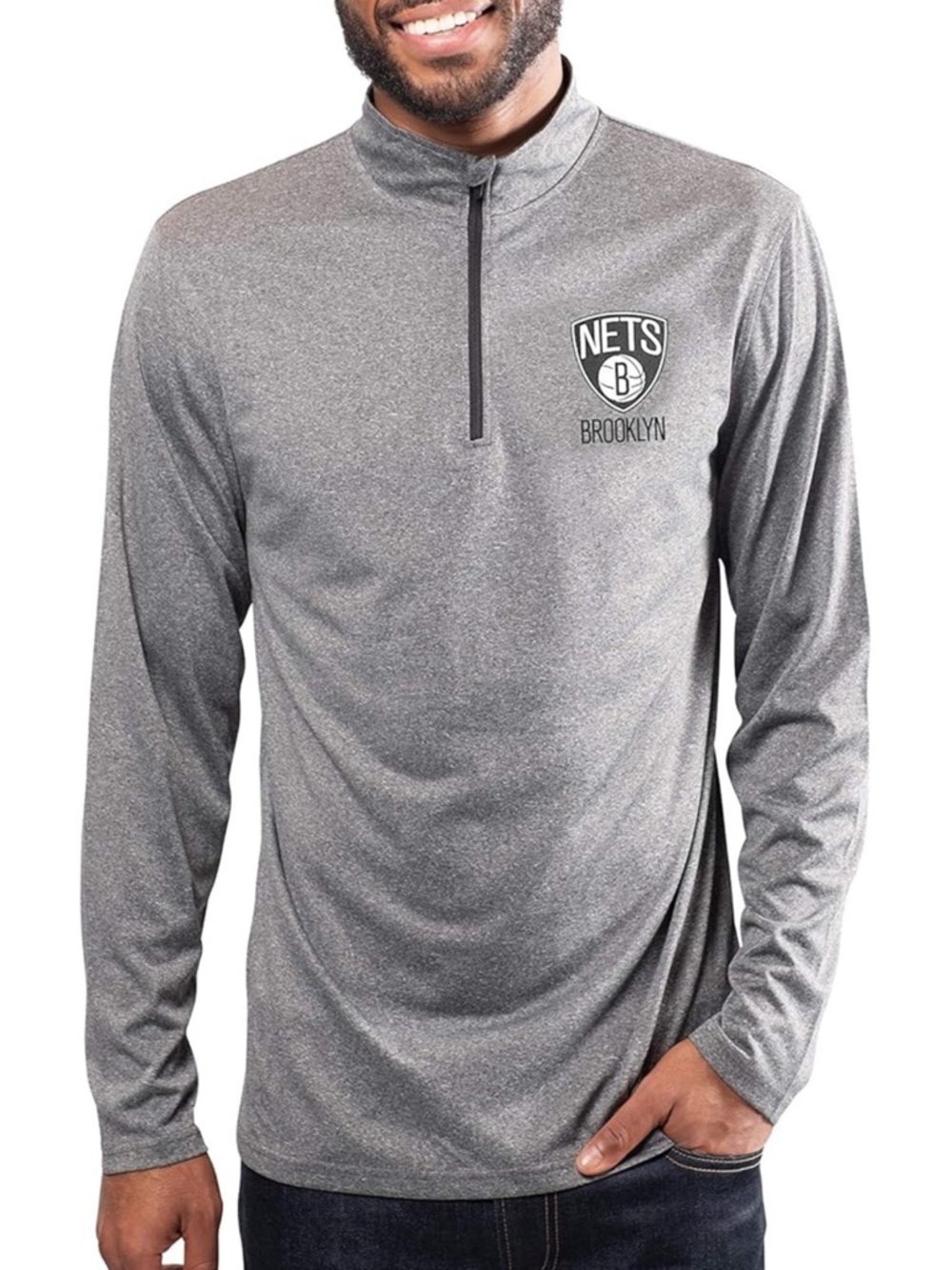 Brooklyn Nets | Ultra Game NBA Men’s Quarter Zip | Size Medium